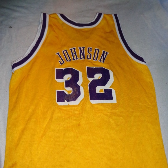 Magic Johnson LA Lakers Vintage Basketball Jersey XL 18/20 Youth - Picture 2 of 2